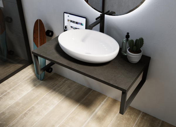 Столешница GRUNGE LOFT 100 Бетон темно-серый