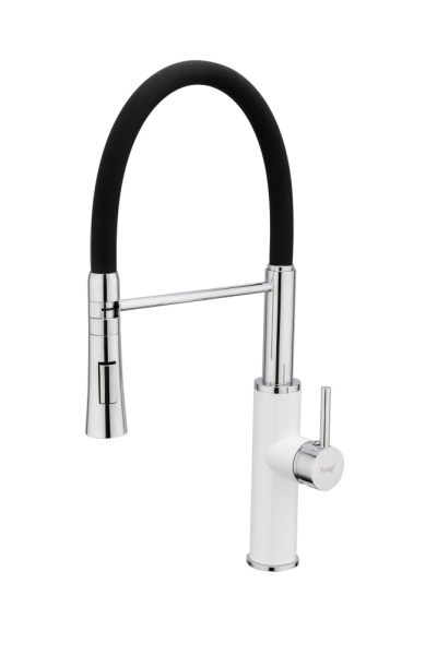 Смеситель для кухни белый/черный FRAP F4452-8