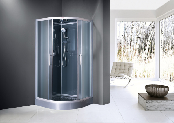 Душевая полукруглая кабина с крышей    ESG-100CR:     Размер:100 х 100 х 210см