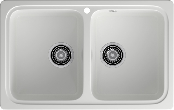 GRANFEST Мойка композит STANDART GF-S--780K  2 чаши 780*510 мм  иней арт.GF-