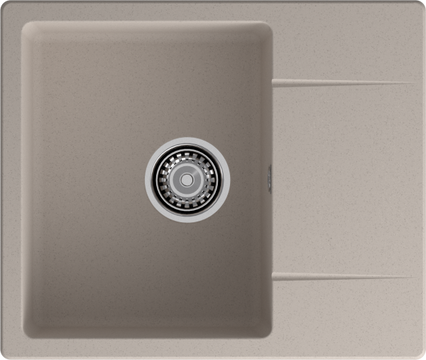 GRANFEST Мойка URBAN 258L 1-чаша+крыло 580*490мм песочный арт.GF-UR-