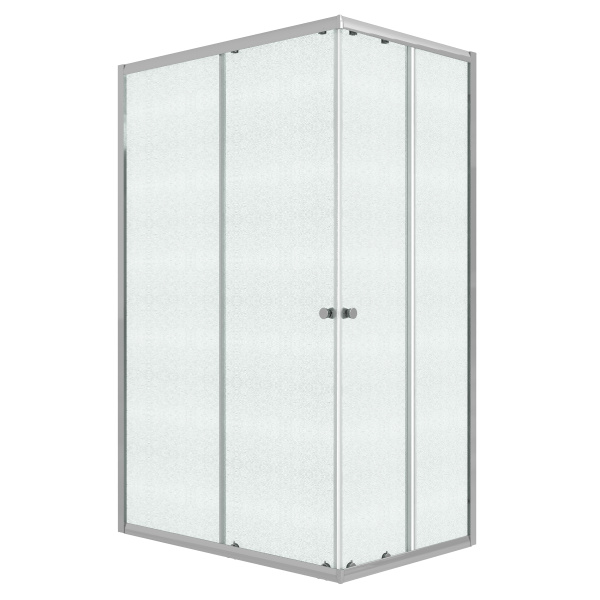 Душевое ограждение Niagara Eco (100х80х190) прямоугольник,раздвижное,хром,стекло матовое,1 место NG-1018-14QMT 