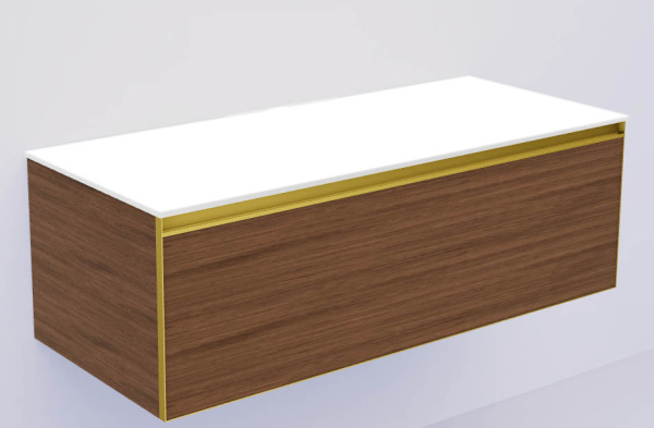 Тумба BILBAO профиль MATT GOLD + внутр. подсв.