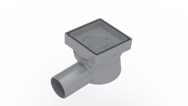 Трап BERGES водосток напольный Trend Keramik 100*100 под керамическую плитку, D50 боковой