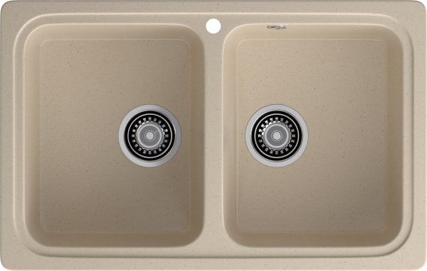 GRANFEST Мойка композит STANDART GF-S--780K  2 чаши 780*510 мм, кашемир