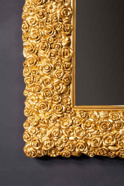 Зеркало ROSE мал. золото 110*85см 