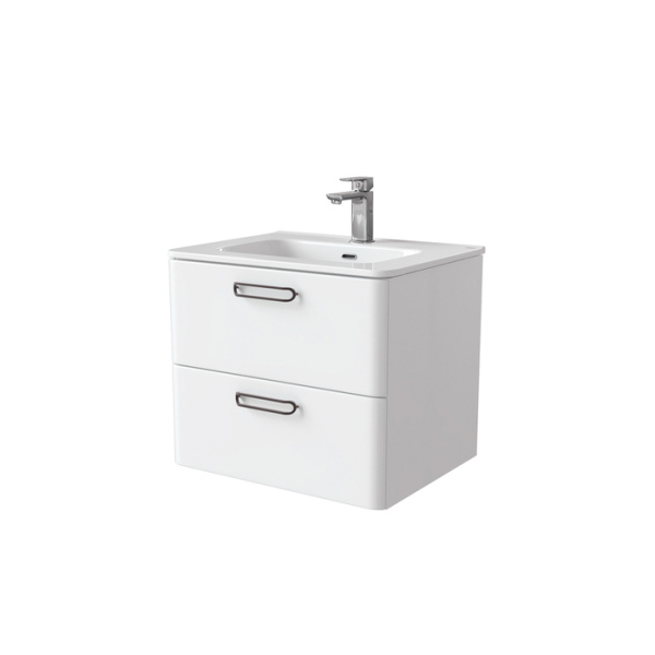 Тумба с умывальником, подвесная, 60 см, белая, Brick, IDDIS, BRI60W0i95K