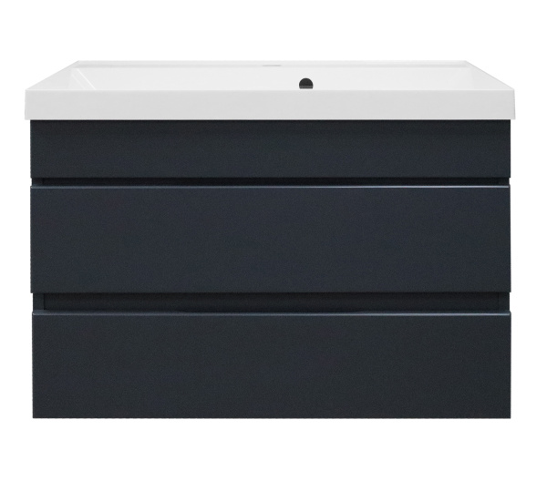 Комплект Azario Тумба Эстима 80/2 795х447х555 подвесная, с раковиной Астория 80, графит () CS00094589