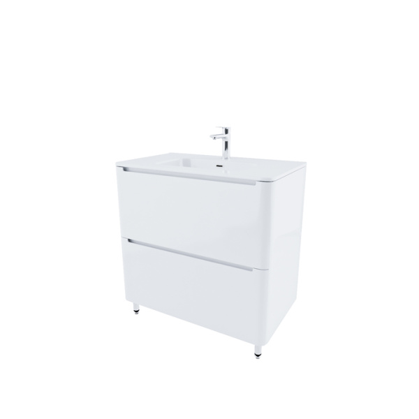 Тумба с умывальником, напольная, 80 см, белая, Edifice, IDDIS, EDI80WFi95K