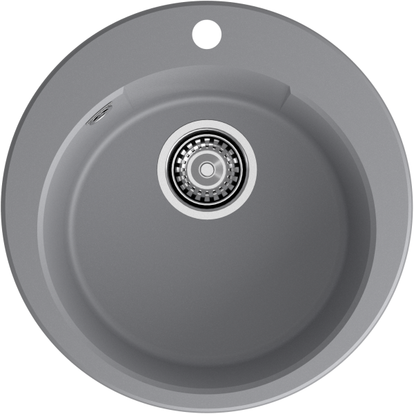 GRANFEST Мойка URBAN 649  1-чаша D-490мм темно-серый арт.GF-UR-