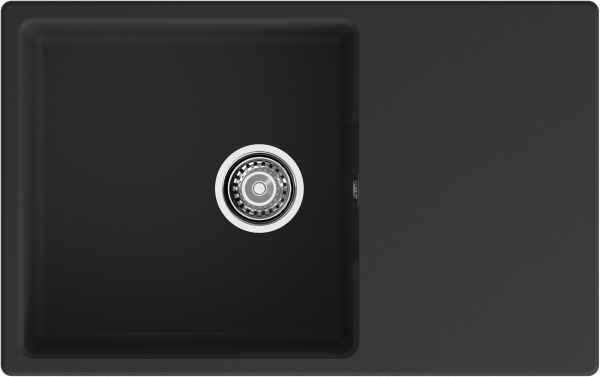 GRANFEST Мойка URBAN 678L  1-чаша+крыло 780*490мм черный арт.GF-UR-