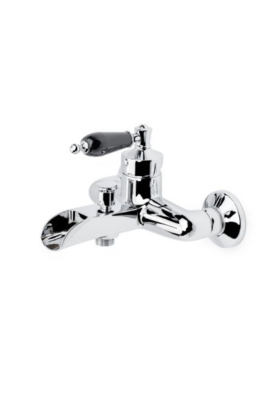 Смеситель для ванны Vogue хром с черной керамикой