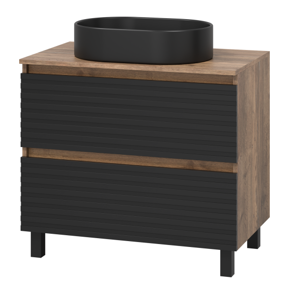 Тумба под раковину Brevita Dakota 80 (черная)