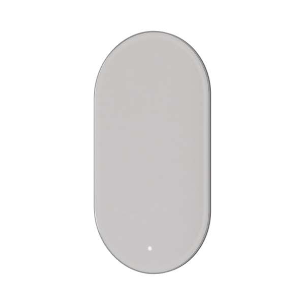 Зеркало овальное, мет. рама, тыльная подсветка, сенсор, антизапотевание, 60*110, CHROME 