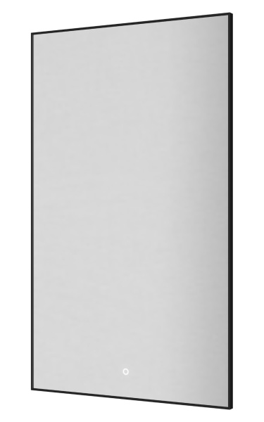Вертикальное зеркало , мет. рама, подсв., сенсор, антизапотевание, 100*60, BLACK 