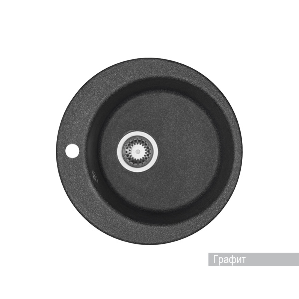 Кухонная мойка AQUATON Иверия. 480мм., графит () 1A711032IV210