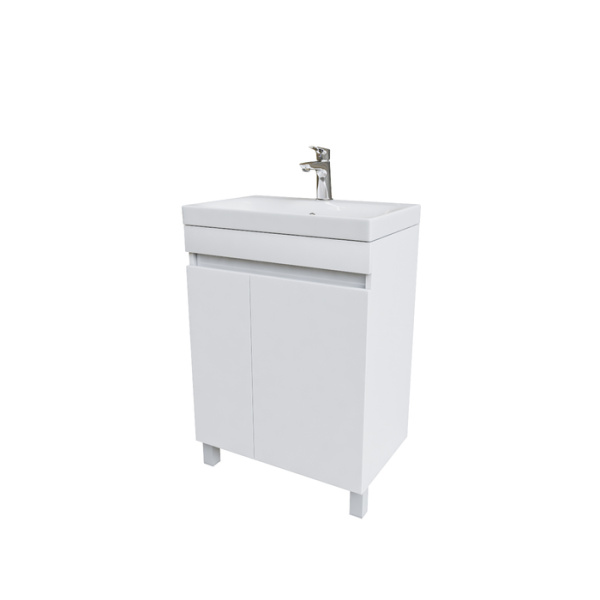 Тумба с умывальником напольная с дверцами, белая, 60 см, Zodiac, IDDIS, ZOD6CDFi95K подходит ум. 3506000i28