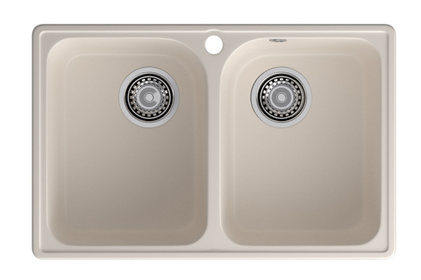 GranFest QUARZ (ECO-15) Мойка 2 чаши 740*480 (белый)