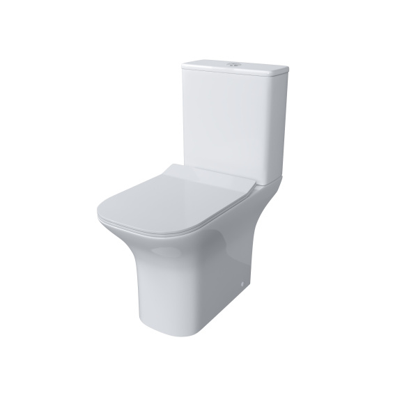 Унитаз напольный Grossman Classic (640х340х790) безободковый,белый с тонкой крышкой,микролифт, GR-4464S