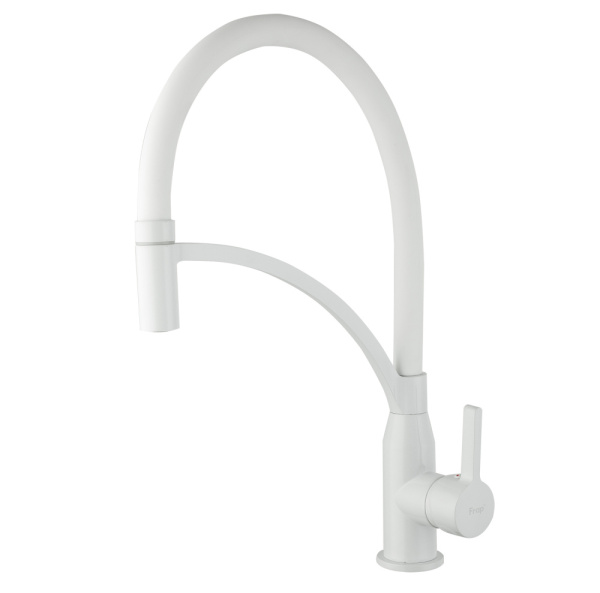 Смеситель для кухни белый FRAP F4552-8