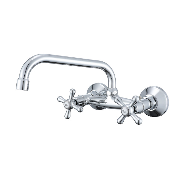 Смеситель Prohanss P10.47 для кухни настенный поворотный излив 25см, хром