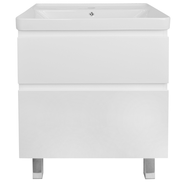 Комплект Тумба Azario Мила 60Н 600х475х850 напольная, с раковиной Monte 60, белый матовый () CS00085830
