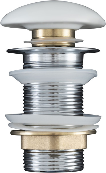 Донный клапан Aquanet белый матовый, без перелива в магазинах СантехГид