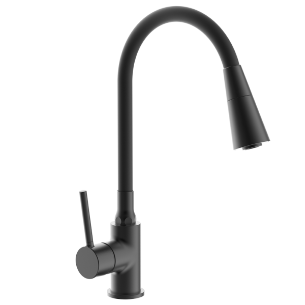 Смеситель для кухни чёрный FRAP F4044-6