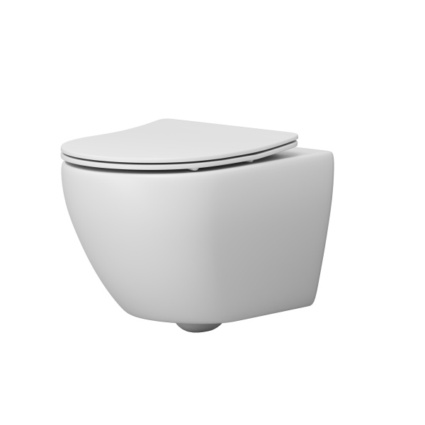 Унитаз подвесной Grossman (520х360х320) безободковый,смыв торнадо,белый матовый GR-4457MSQ