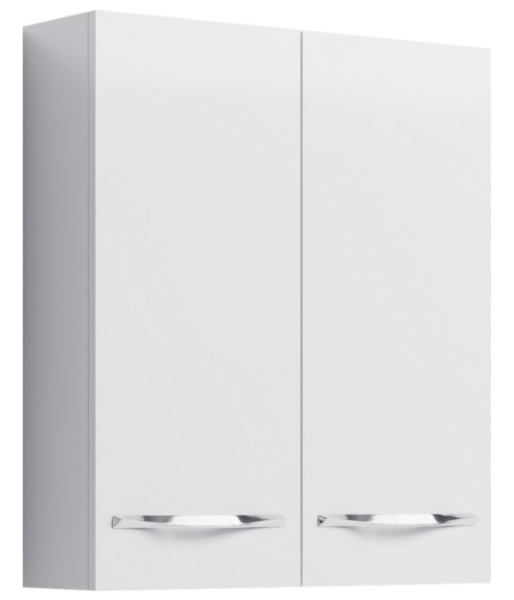 Навесной шкаф с двумя дверьми на петлях с плавным закрыванием.