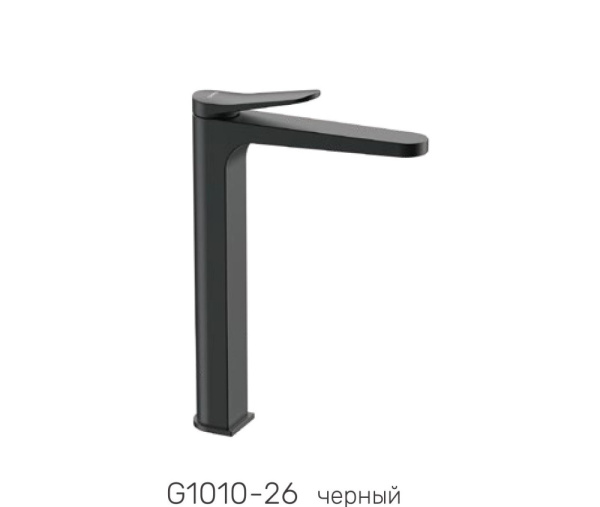 Смеситель высокий для раковины черный GAPPO G1010-26