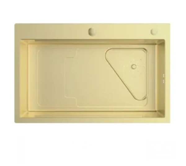 Кухонная мойка с коландером сатин золото 780x520x260mm GAPPO GS7246-3