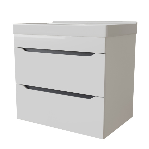 Тумба д/ванной "Лайн-60" подвесная под раковину Фостер 60 (Kirovit)/Fest-60 (Sanita Lux) (ПВХ)