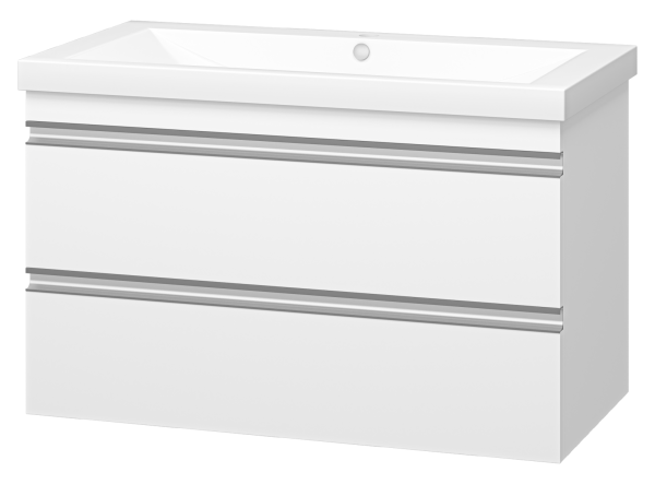 Ингрид - 90 Тумба подвесная с 2 ящ.эмаль + раковина