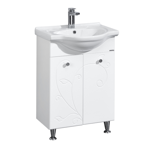 Тумба под раковину AQUATON Лиана 65 белый 1A165701LL010