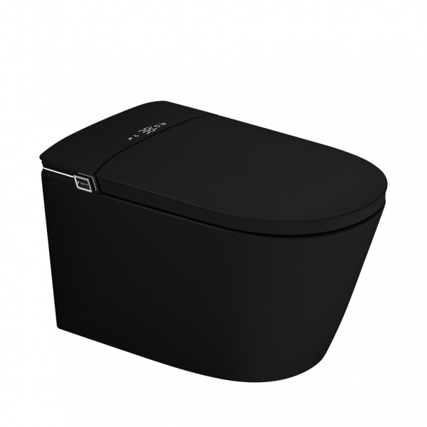 Электронный унитаз-биде ABBER Bequem AC1121SMB подвесной черный матовый