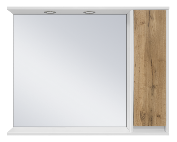 Зеркало-шкаф Адриана - 90 с полочкой правое