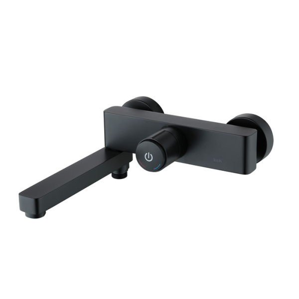 Смеситель для ванны с управлением Push Control, черный матовый, Slide, IDDIS, SLIBLBTi02WA