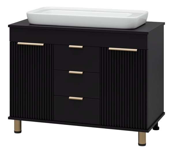 Тумба под раковину Brevita Enfida 100 (черная)