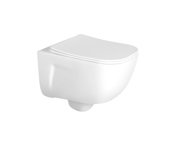 Унитаз компакт подвесной безободковый AQUATEK ДИВА 510*350*360мм, тонкое сиденье, крепеж, AQ2012-00