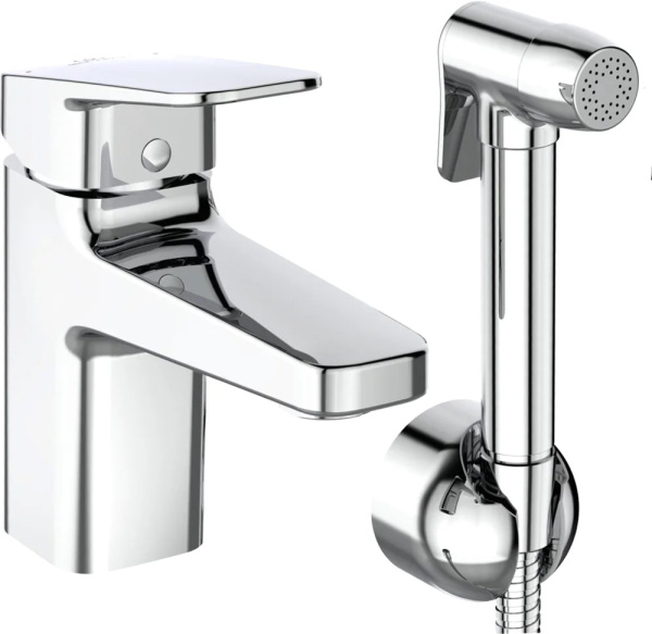 CERAPLAN H75 Смеситель для умывальника с гигиеническим душем, без донного клапана, система м BD231AA