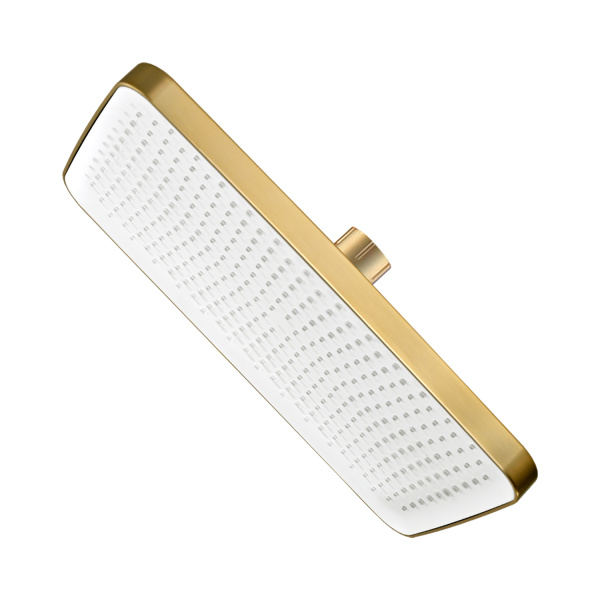 Лейка душевая верхняя Raglo R451.52.03 тропический душ 340*220мм пластик/силикон, Сатин золотой 