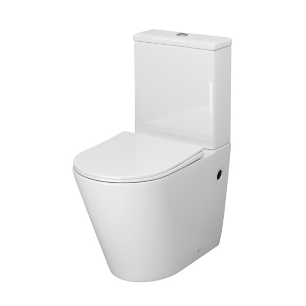 Унитаз напольный Grossman Color (620х365х810) безободковый,белый с тонкой крышкой,микролифт, GR-4480S