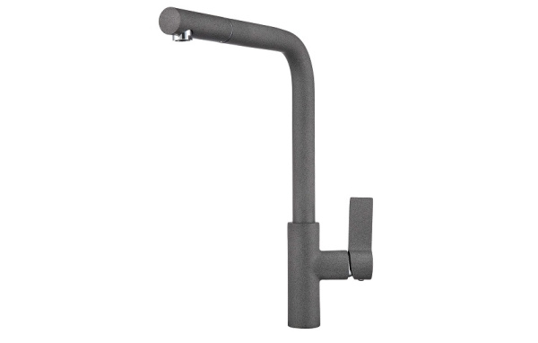 Смеситель для кухни однорыч. ГРАФИТ,черно-сер., GRANULA