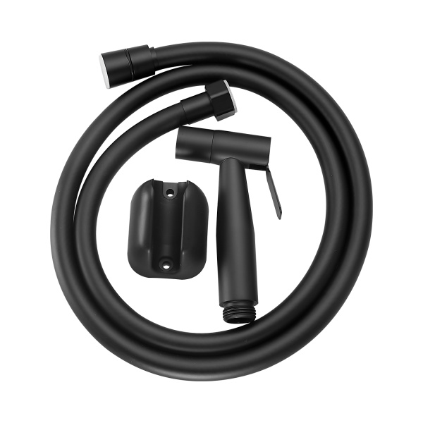 Комплект для гигиенического душа Splenka S460.50 лейка 2 режима, шланг силиконовый 1,2 м, черный