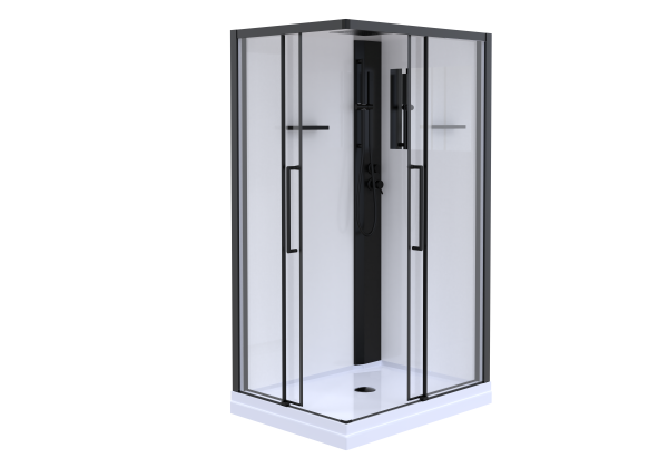 Душевая кабина ESM-108CKR (Left)  Размер: 100 х 80 х 215