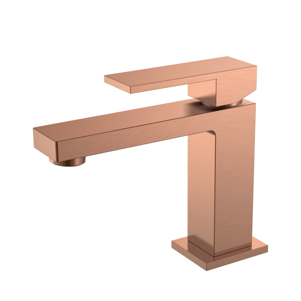 Cмеситель для умывальника Qubic Copper Brushed