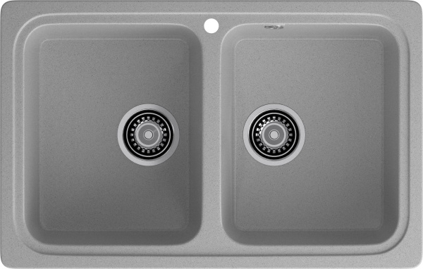 GRANFEST Мойка композит STANDART GF-S--780K  2 чаши 780*510 мм  серый арт.GF-