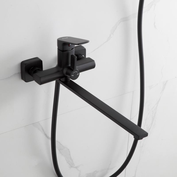 Смеситель для ванны черный Frapp F2286-6