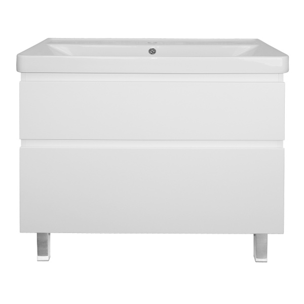 Комплект Тумба Мила 90 Н (910х470х860) Напольная с раковиной Monte 90